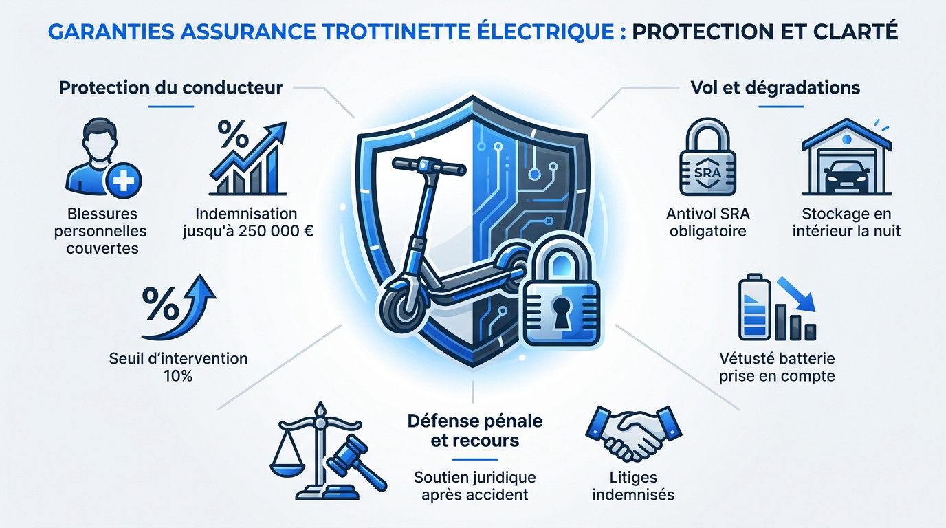 Garanties et options d'assurance pour trottinette électrique