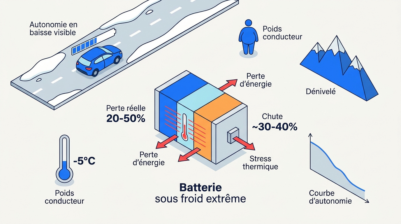Impact du froid extrême sur l'autonomie d'une batterie de véhicule électrique en hiver