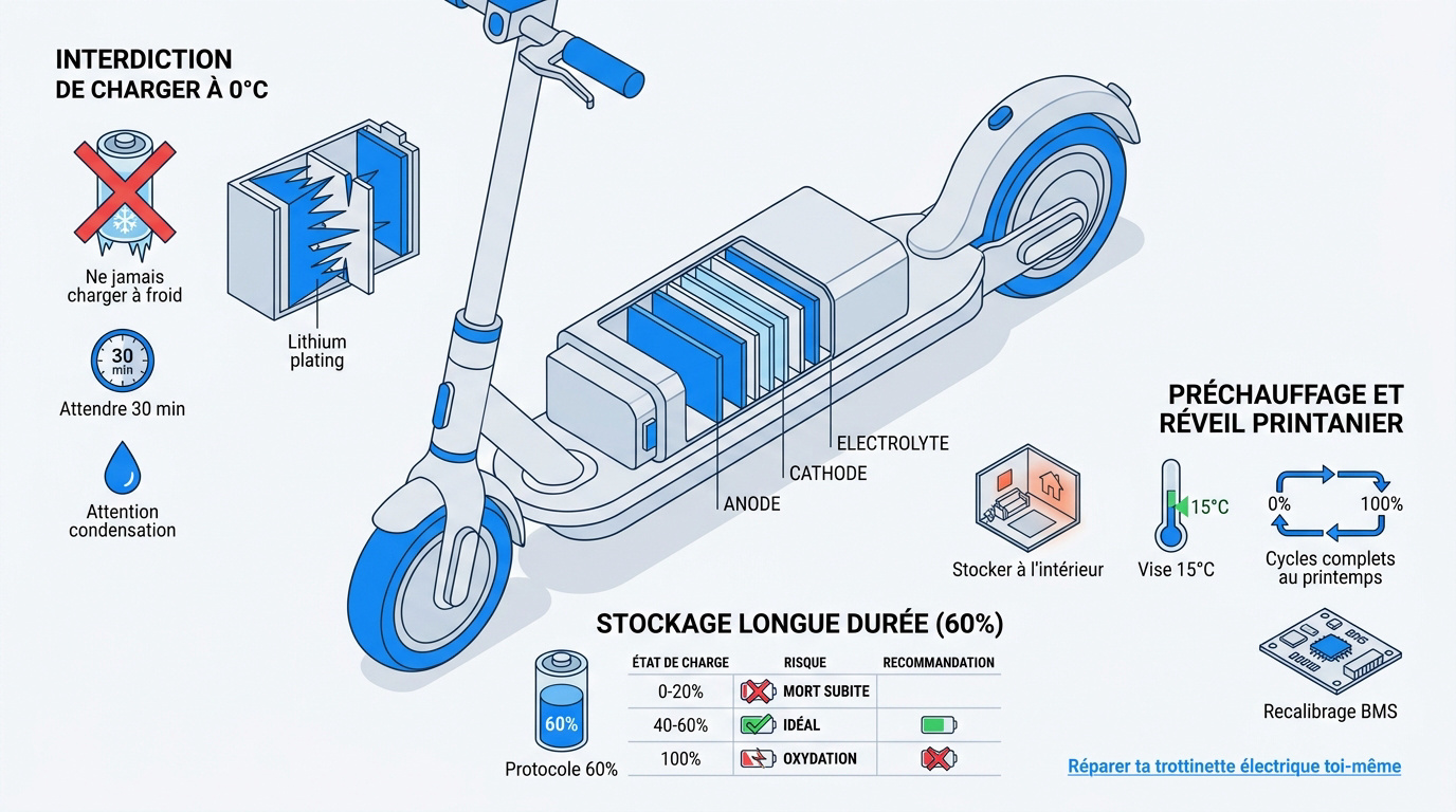 Entretien et bonnes pratiques pour batterie de trottinette en hiver