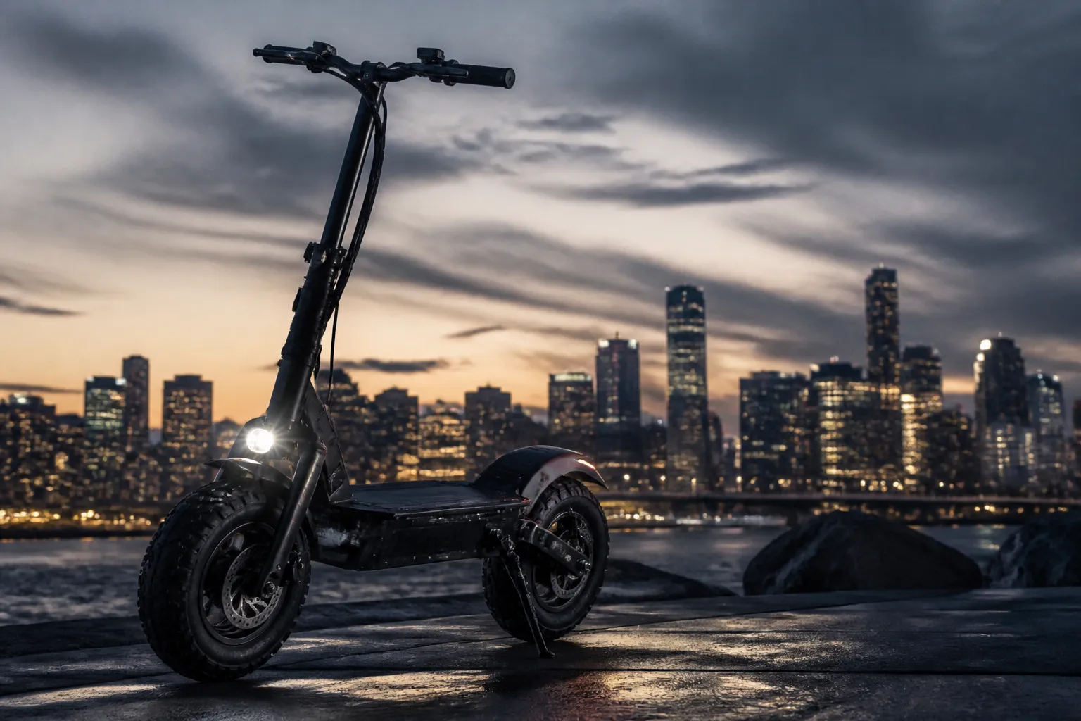 Trottinette électrique robuste à grosse batterie pour les trajets quotidiens