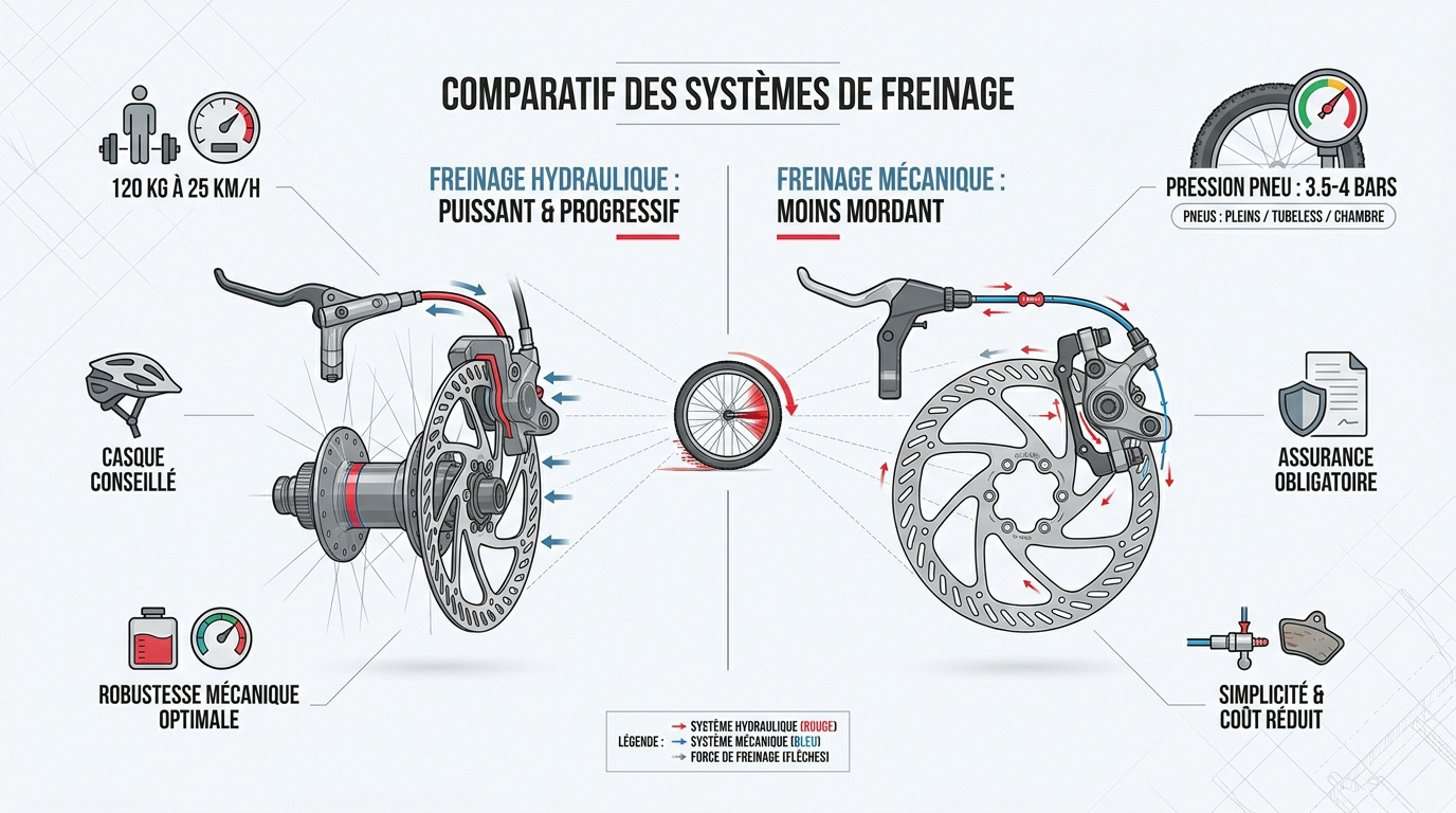 Comparatif des systèmes de freinage hydrauliques et mécaniques pour trottinette électrique